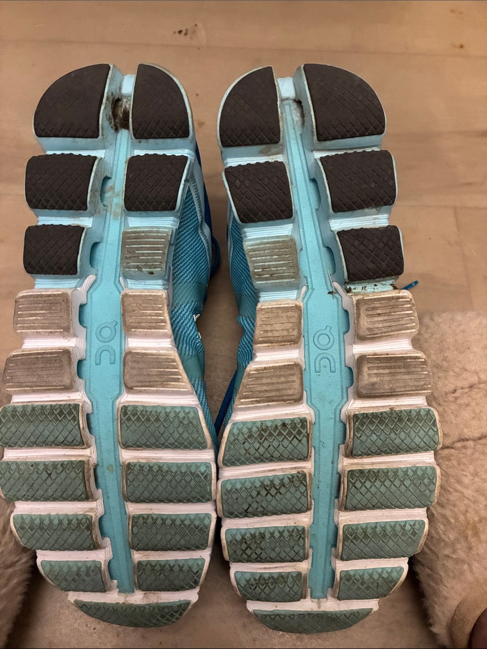 On Running Women's Athletic Shoes in Teal Blue - Picture 7 of 8